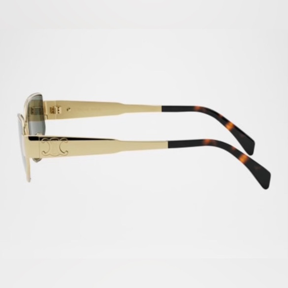Celine Triomphe cat eye gold metal sunglasses - Picture 5 of 14